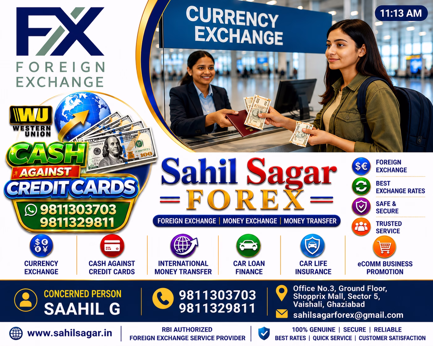 Currency Exchange Greater Noida West Dial +91 9811329811 , 9811303703